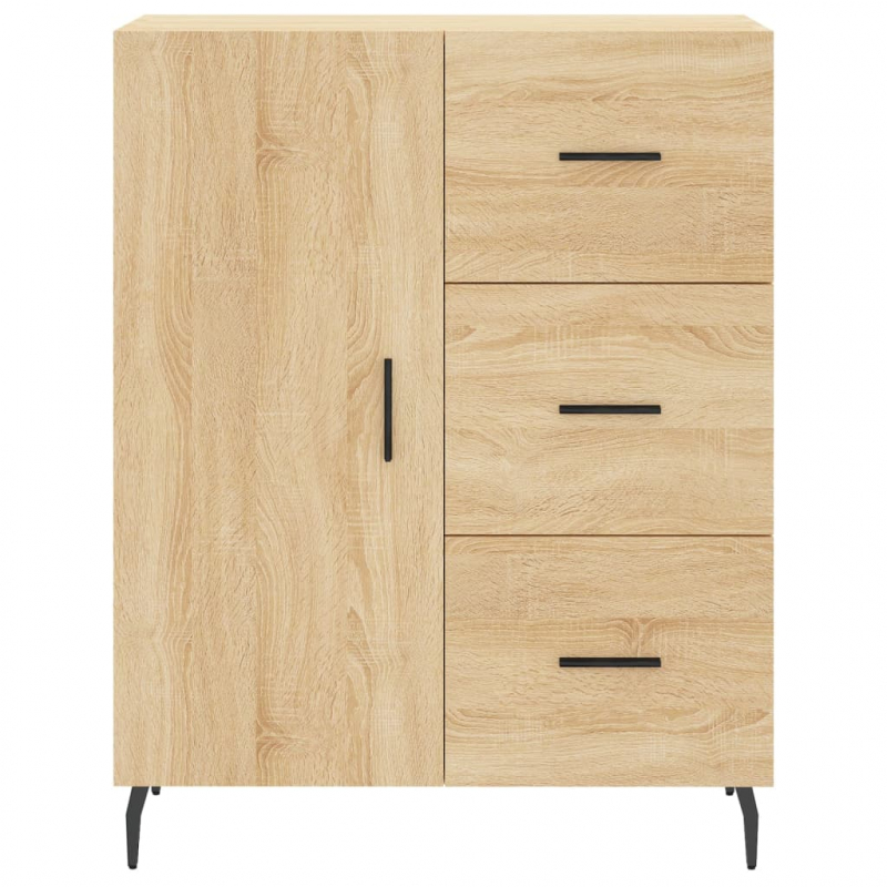 Highboard Sonoma-Eiche 69,5x34x180 cm Holzwerkstoff