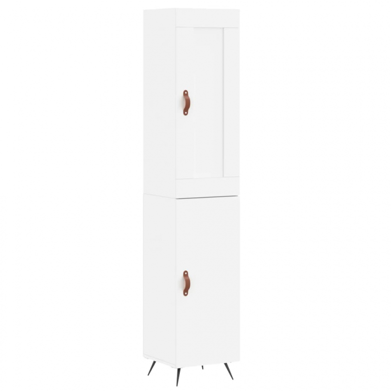 Highboard Weiß 34,5x34x180 cm Holzwerkstoff