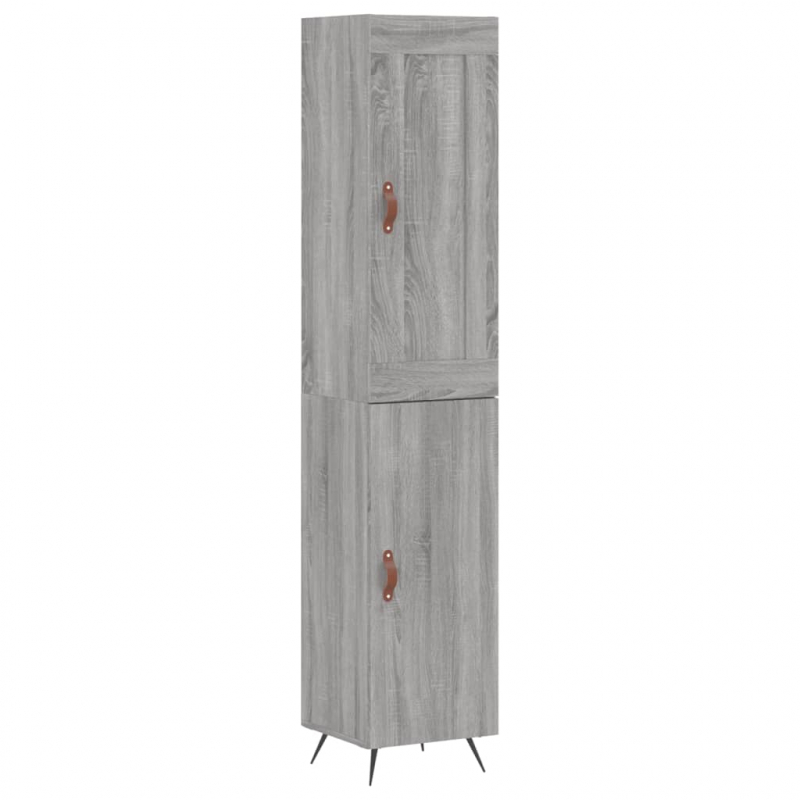 Highboard Grau Sonoma 34,5x34x180 cm Holzwerkstoff
