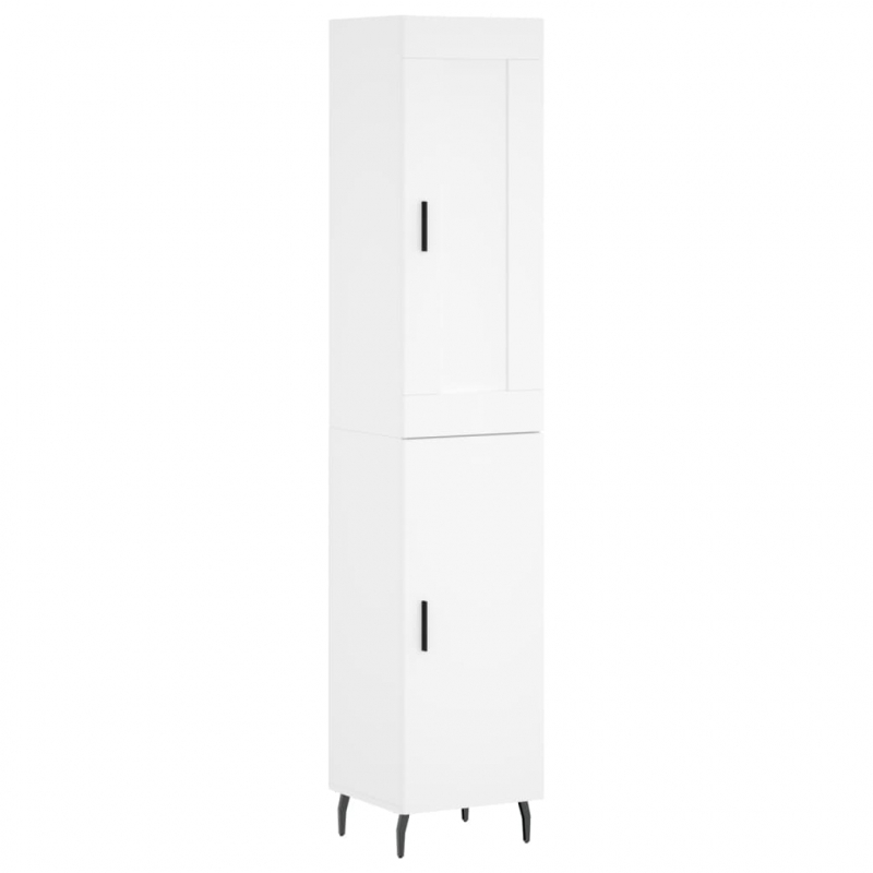 Highboard Weiß 34,5x34x180 cm Holzwerkstoff