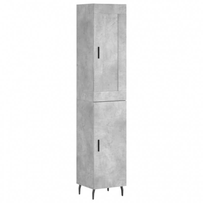 Highboard Betongrau 34,5x34x180 cm Holzwerkstoff