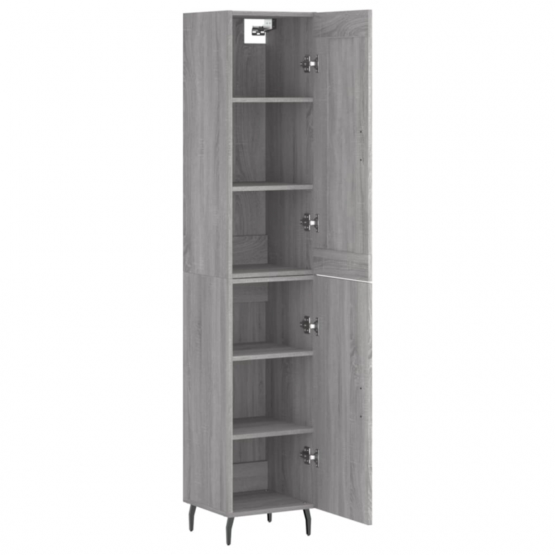 Highboard Grau Sonoma 34,5x34x180 cm Holzwerkstoff