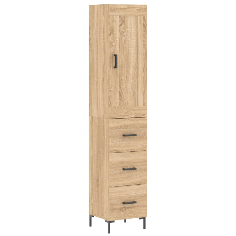 Highboard Sonoma-Eiche 34,5x34x180 cm Holzwerkstoff