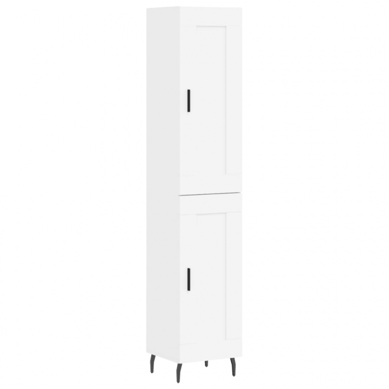 Highboard Weiß 34,5x34x180 cm Holzwerkstoff