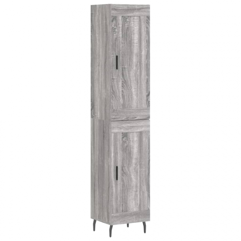Highboard Grau Sonoma 34,5x34x180 cm Holzwerkstoff