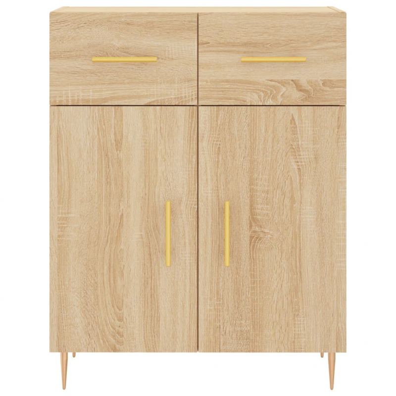 Highboard Sonoma-Eiche 69,5x34x180 cm Holzwerkstoff