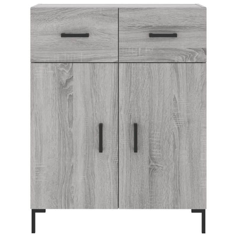 Highboard Grau Sonoma 69,5x34x180 cm Holzwerkstoff