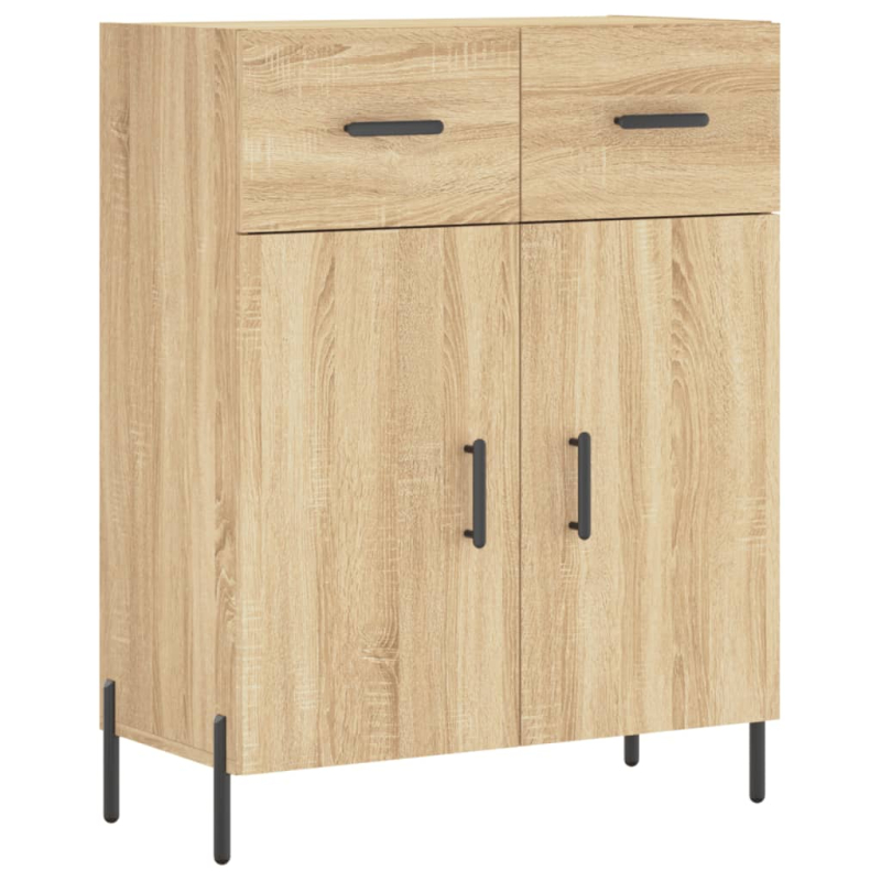 Highboard Sonoma-Eiche 69,5x34x180 cm Holzwerkstoff