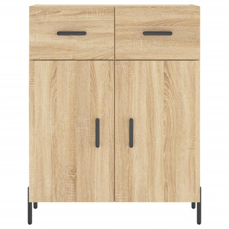 Highboard Sonoma-Eiche 69,5x34x180 cm Holzwerkstoff