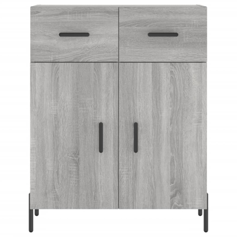 Highboard Grau Sonoma 69,5x34x180 cm Holzwerkstoff