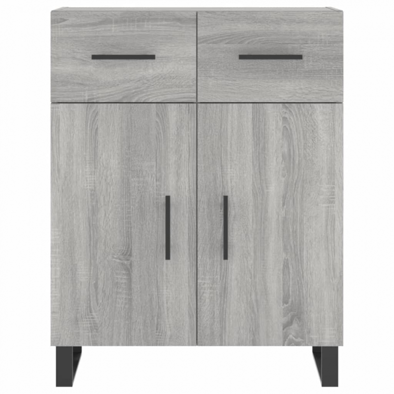 Highboard Grau Sonoma 69,5x34x180 cm Holzwerkstoff