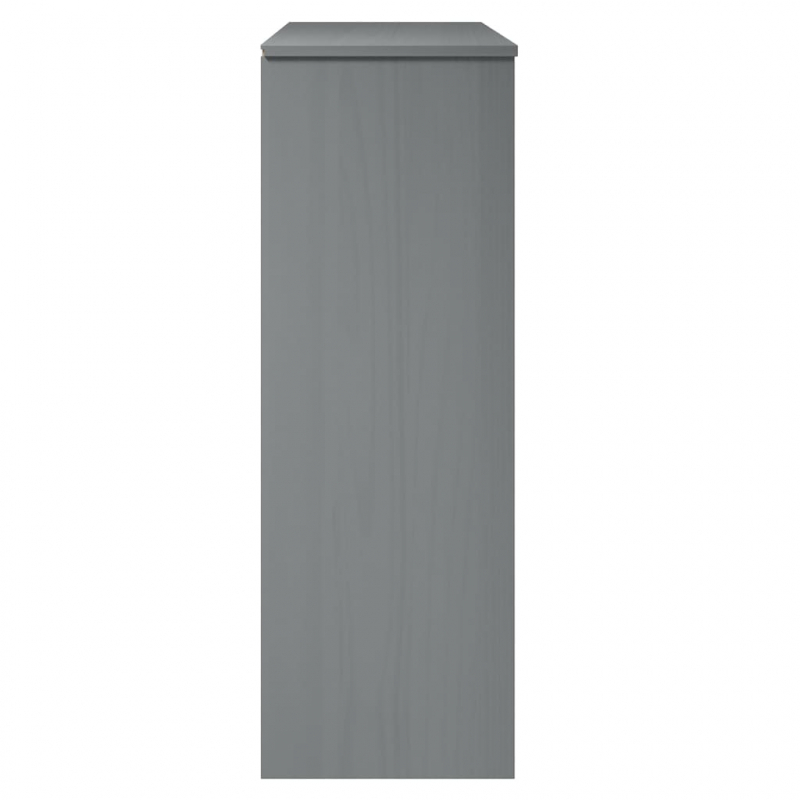 Highboard-Oberteil MOLDE Grau 90x35x100 cm Massivholz Kiefer