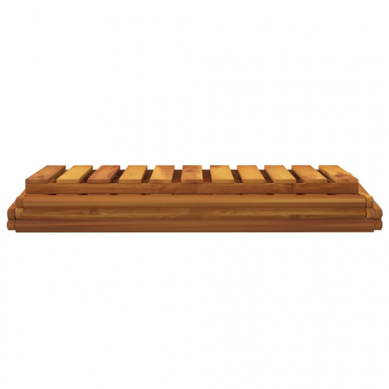 Klappregal 3 Böden Braun 70x31x63 cm Massivholz Akazie