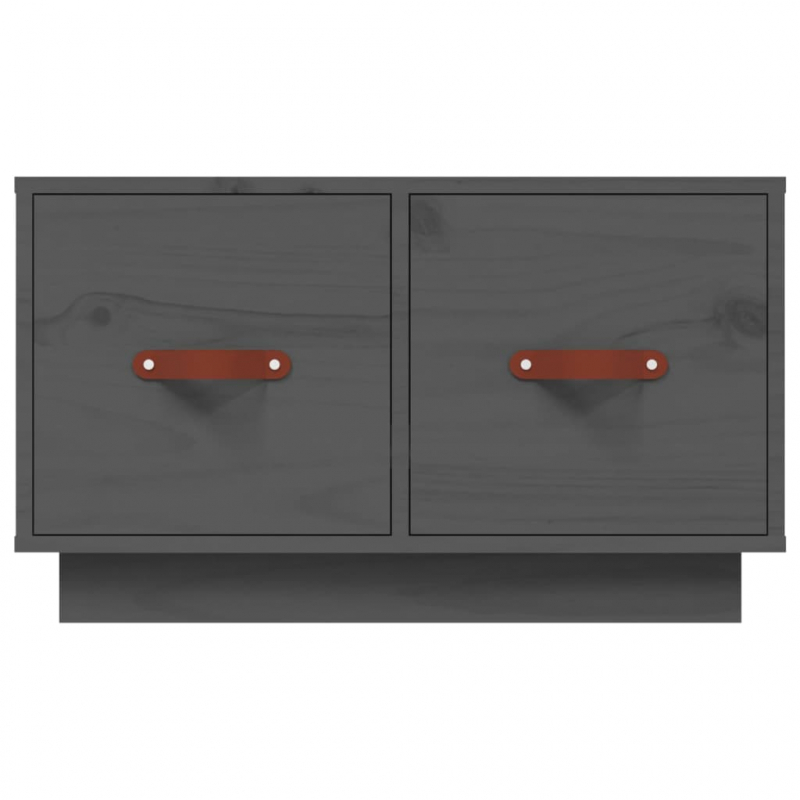 Couchtisch Grau 60x53x35 cm Massivholz Kiefer