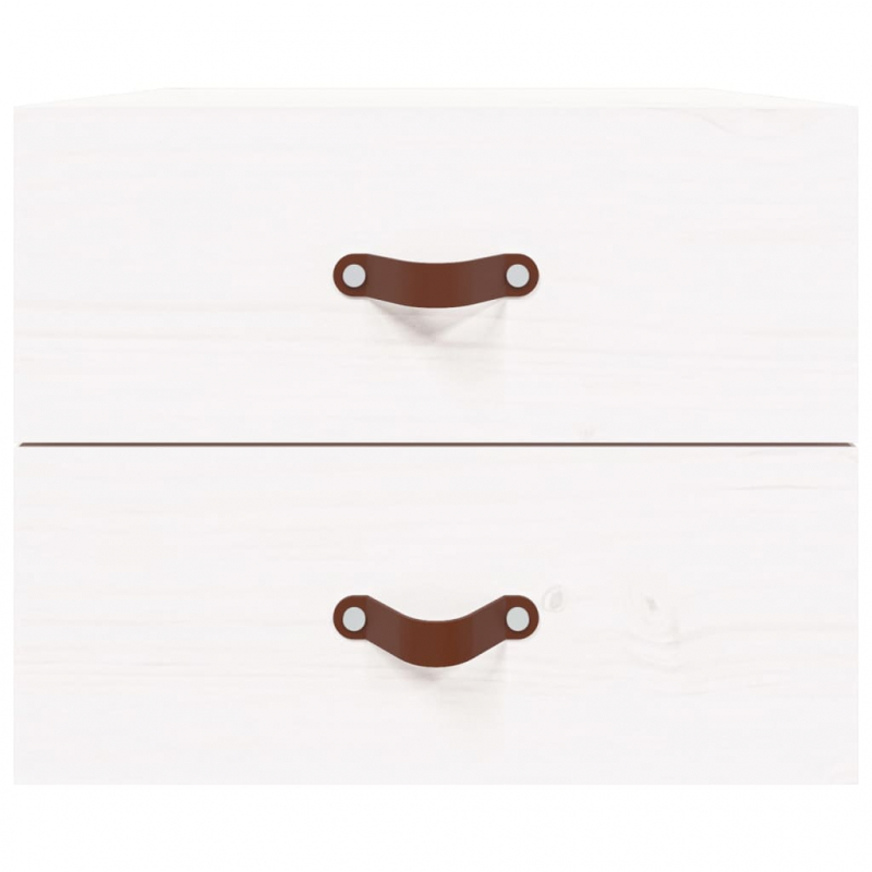 Wand-Nachttische 2 Stk. Weiß 50x36x40 cm