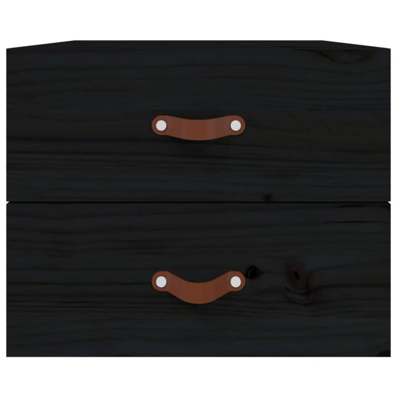 Wand-Nachttisch Schwarz 50x36x40 cm
