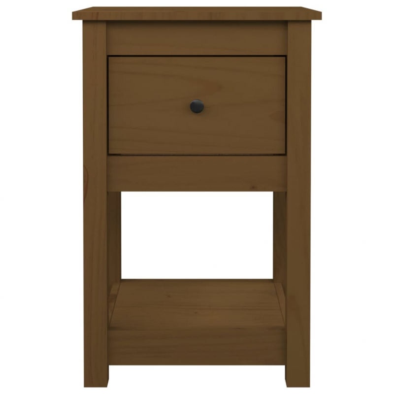 Nachttische 2 Stk. Honigbraun 40x35x61,5 cm Massivholz Kiefer