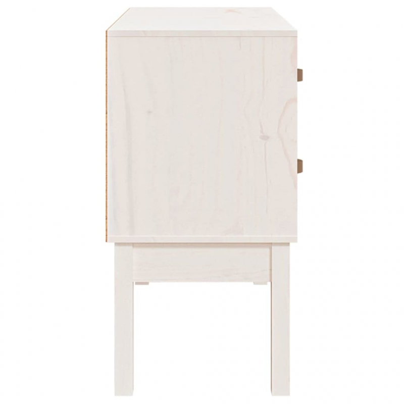 Konsolenschrank Weiß 90x40x78 cm Massivholz Kiefer