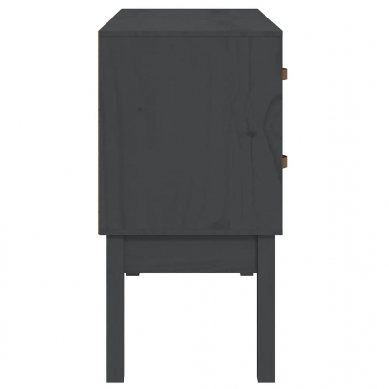 Konsolenschrank Grau 90x40x78 cm Massivholz Kiefer