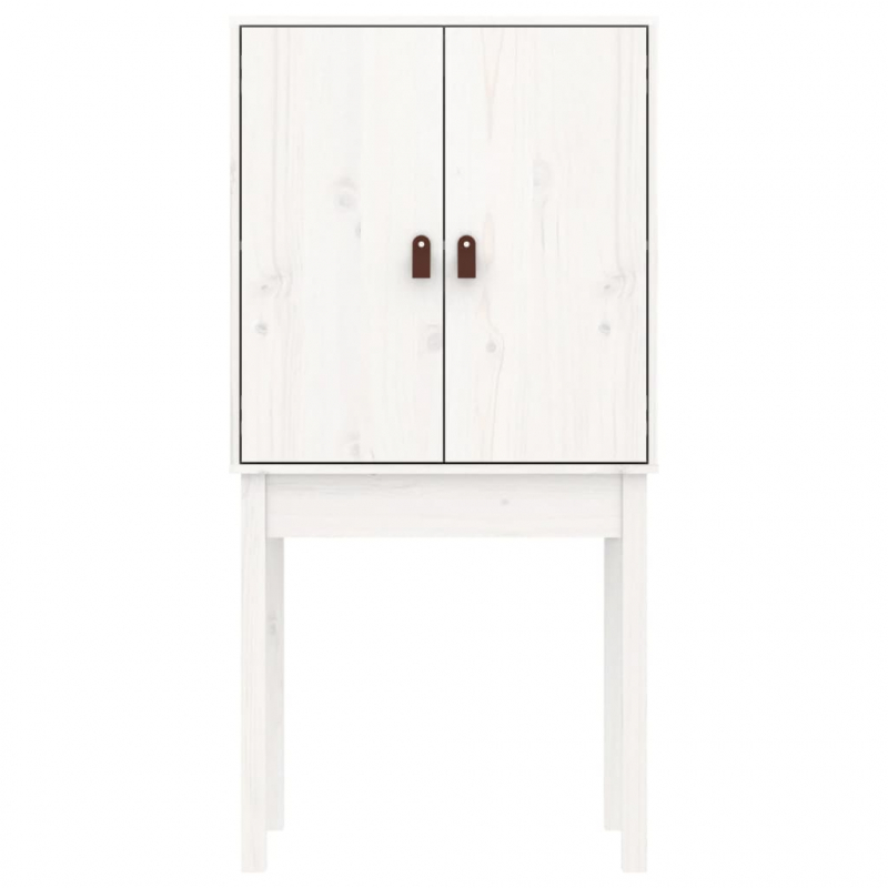 Highboard Weiß 60x40x120 cm Massivholz Kiefer