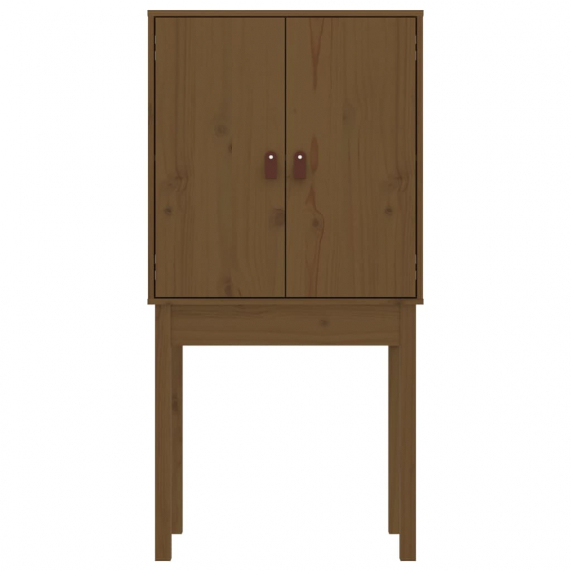 Highboard Honigbraun 60x40x120 cm Massivholz Kiefer