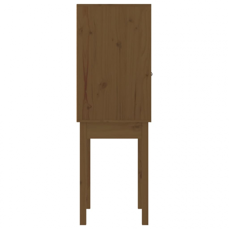 Highboard Honigbraun 60x40x120 cm Massivholz Kiefer