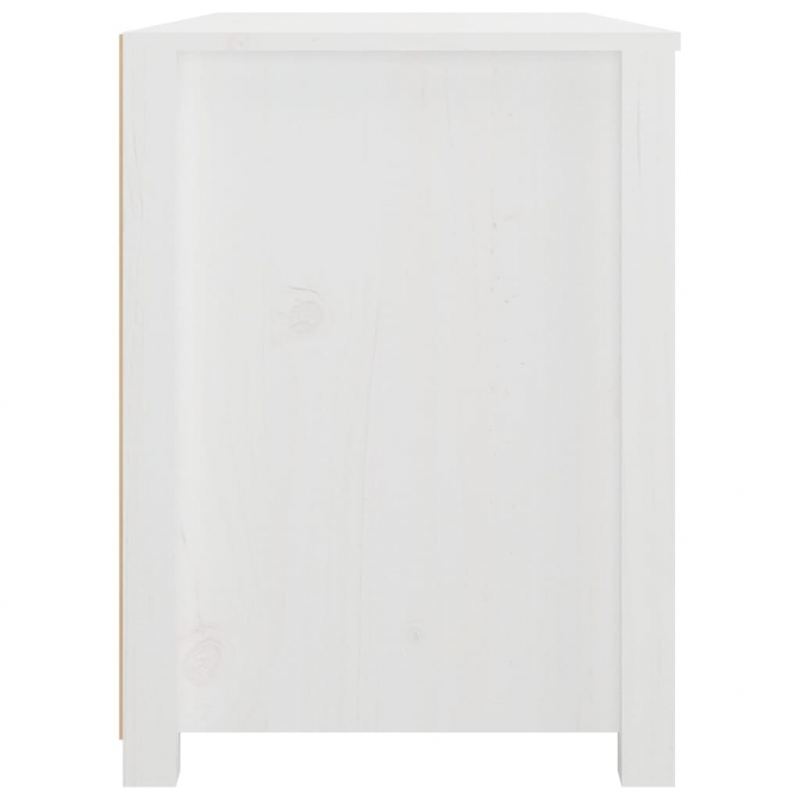 Beistellschrank Weiß 100x40x54 cm Massivholz Kiefer