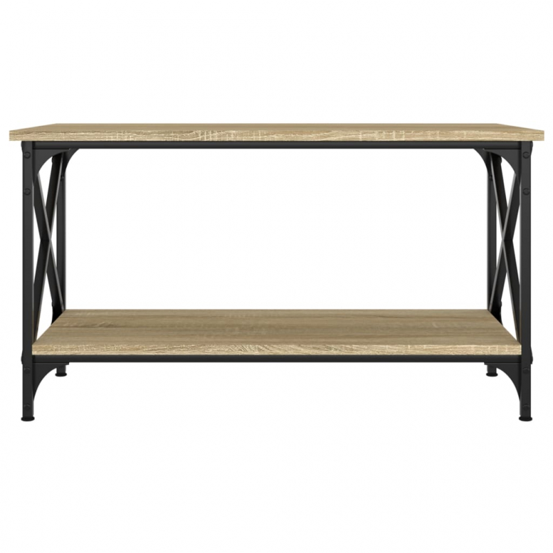 Couchtisch Sonoma Eiche 80x45x45 cm Holzwerkstoff und Eisen