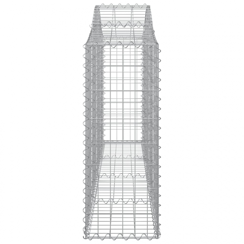 Gabionen mit Hochbogen 5 Stk. 200x30x80/100 cm Verzinktes Eisen