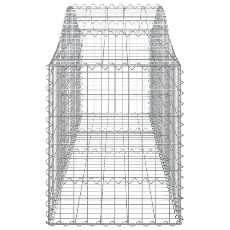 Gabionen mit Hochbogen 7 Stk. 200x50x60/80 cm Verzinktes Eisen