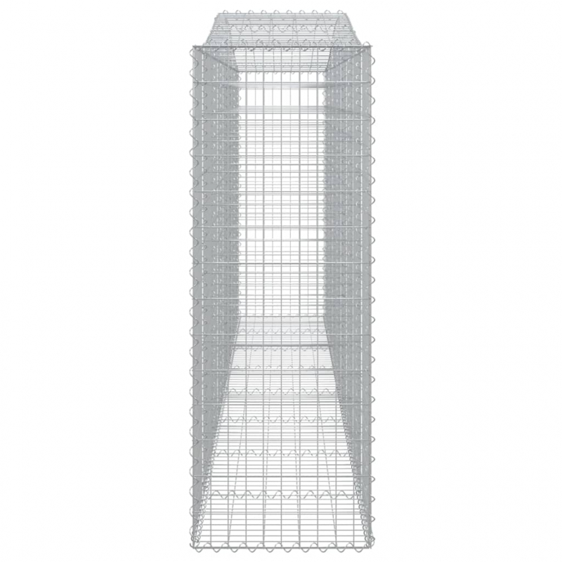 Gabionen mit Hochbogen 6 Stk. 400x50x140/160cm Verzinktes Eisen