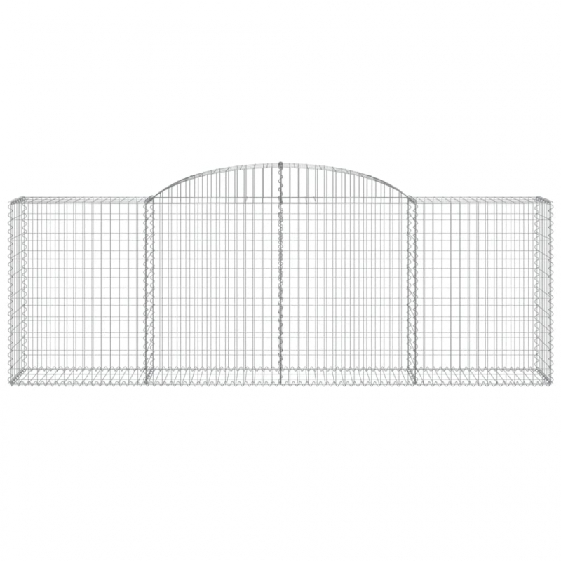 Gabionen mit Hochbogen 25 Stk 300x50x100/120cm Verzinktes Eisen