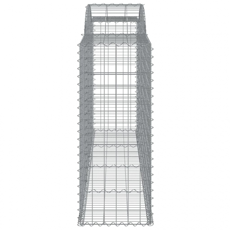 Gabionen mit Hochbogen 13 Stk 300x50x120/140cm Verzinktes Eisen