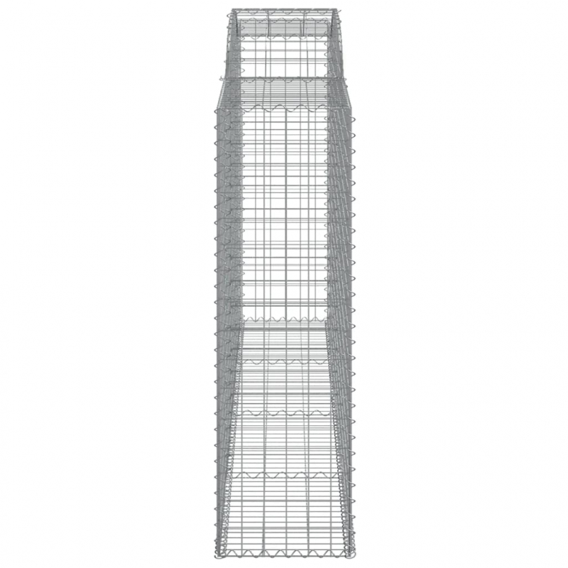Gabionen mit Hochbogen 7 Stk. 300x50x160/180cm Verzinktes Eisen