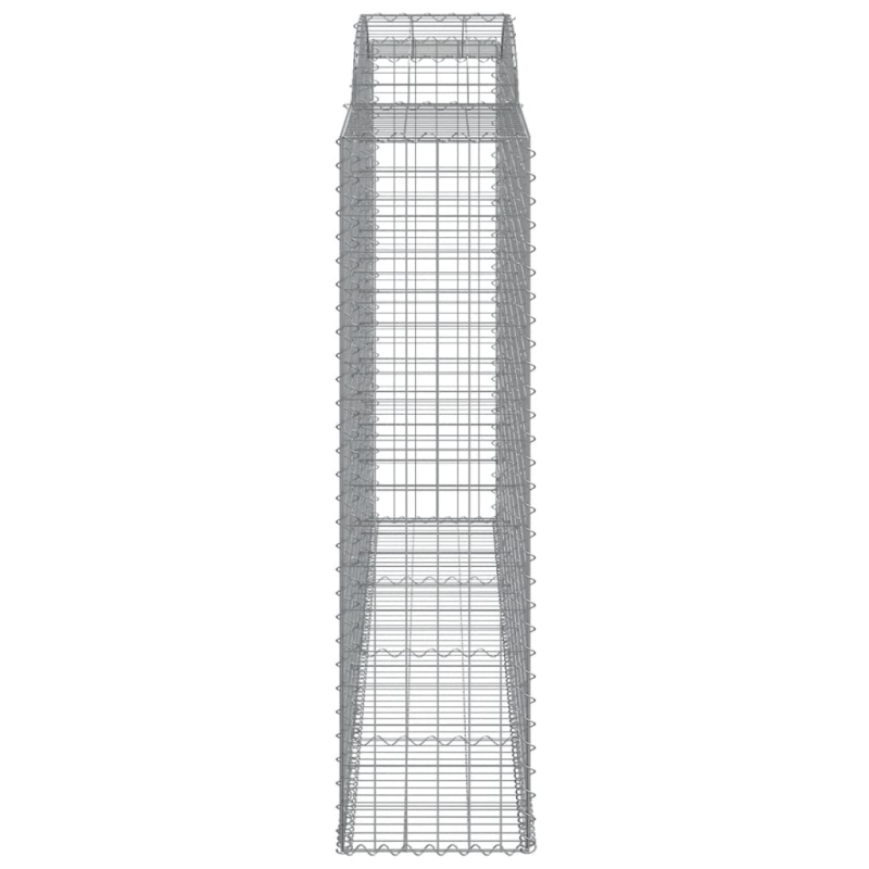Gabionen mit Hochbogen 5 Stk. 300x50x180/200cm Verzinktes Eisen