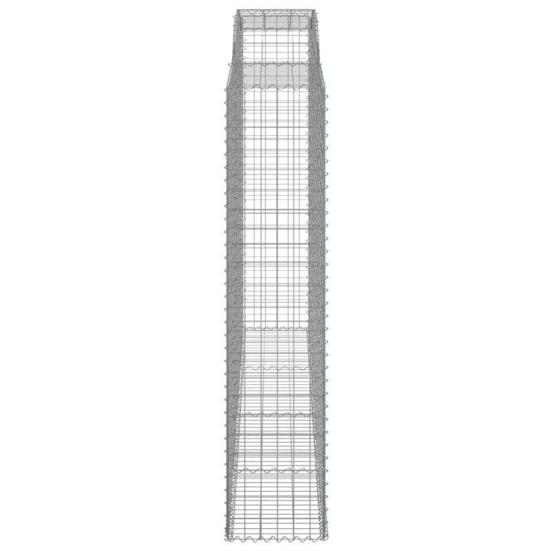 Gabionen mit Hochbogen 7 Stk. 300x50x220/240cm Verzinktes Eisen