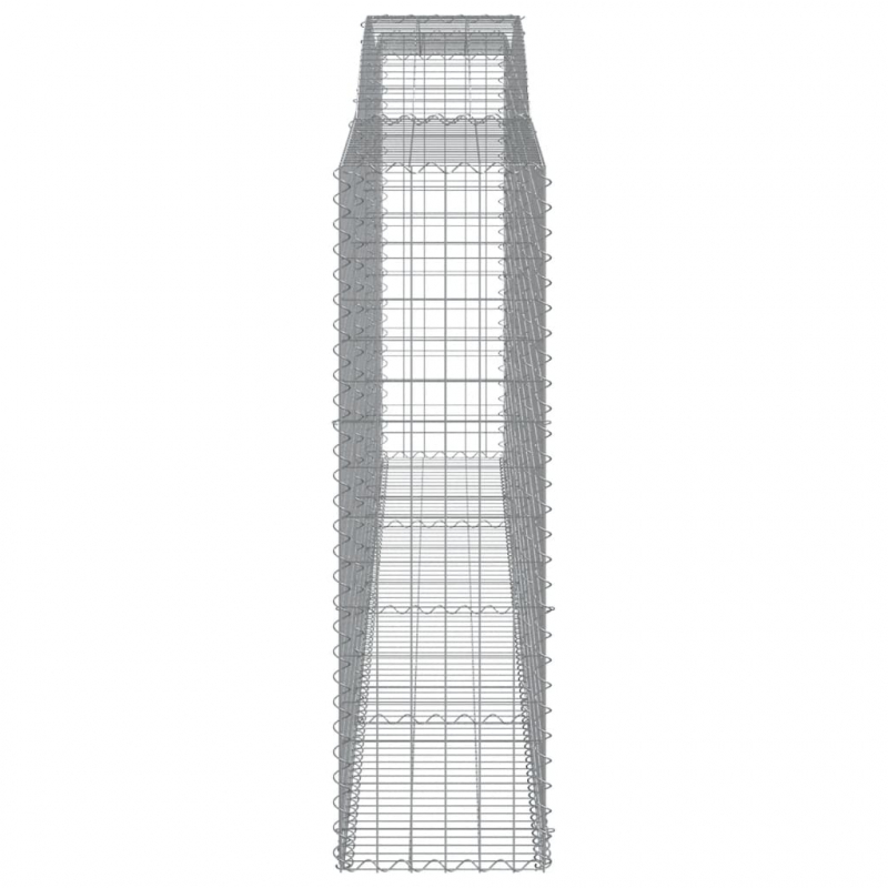 Gabionen mit Hochbogen 6 Stk. 400x50x160/180cm Verzinktes Eisen