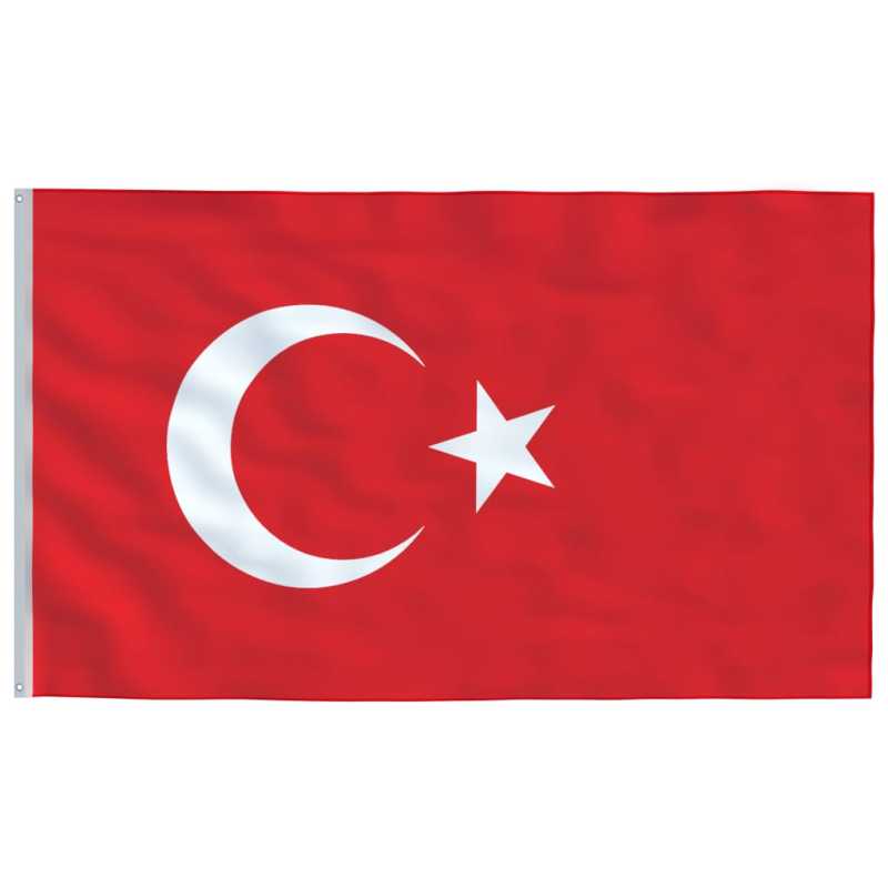 Flagge der Türkei mit Mast 6,23 m Aluminium