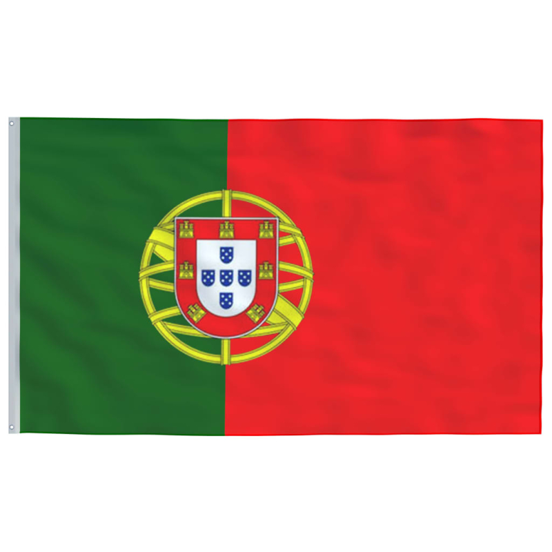 Flagge Portugals mit Mast 5,55 m Aluminium