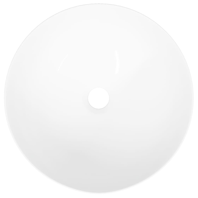 Waschbecken Weiß 36x15 cm Keramik Rund