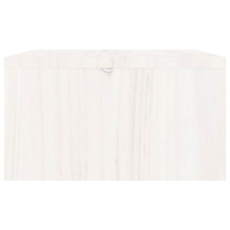 Monitorständer Weiß 100x27x15 cm Massivholz Kiefer