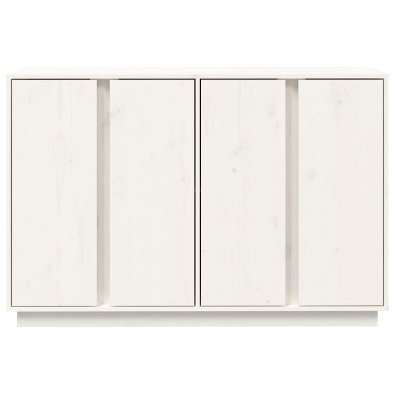 Sideboard Weiß 120x35x80 cm Massivholz Kiefer