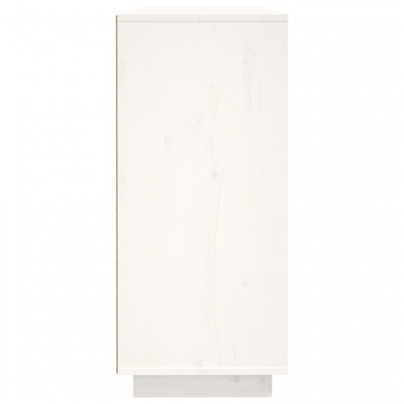 Sideboard Weiß 120x35x80 cm Massivholz Kiefer