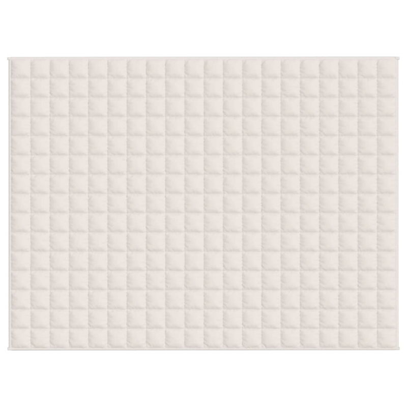 Gewichtsdecke Hellcreme 150x200 cm 11 kg Stoff