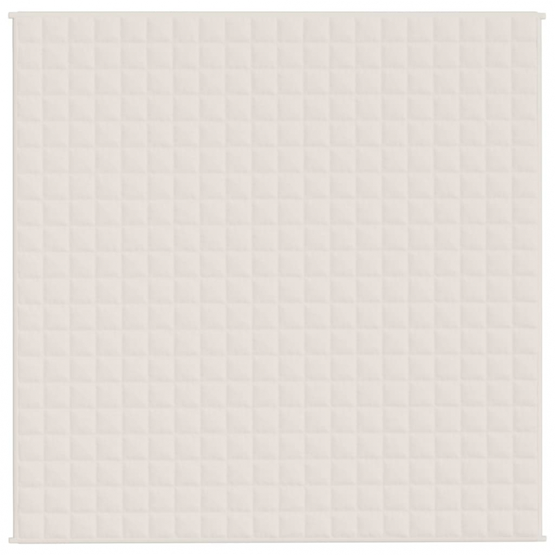 Gewichtsdecke Hellcreme 200x200 cm 13 kg Stoff