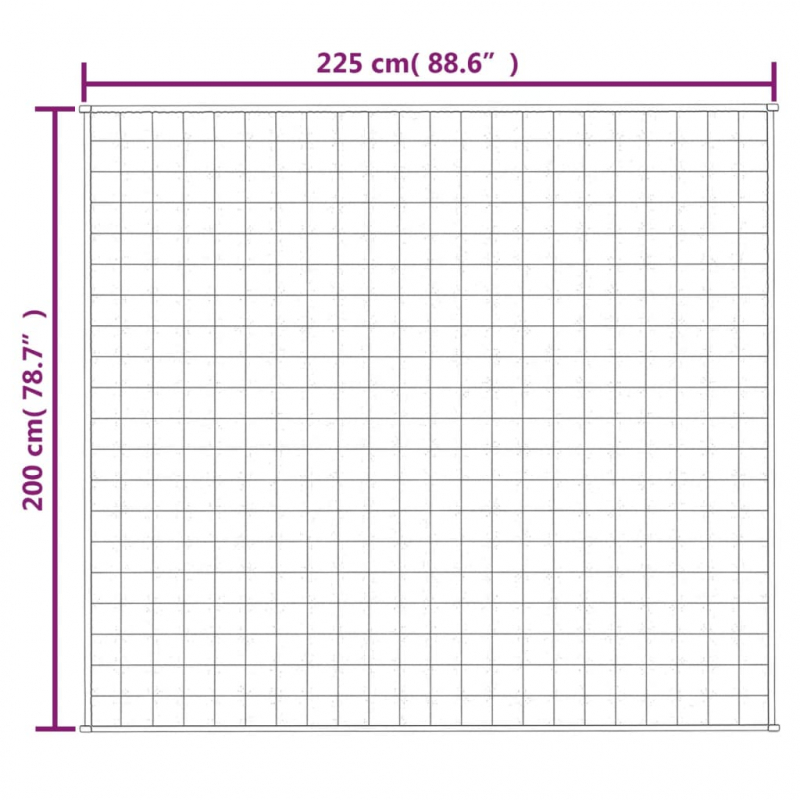 Gewichtsdecke Grau 200x225 cm 13 kg Stoff