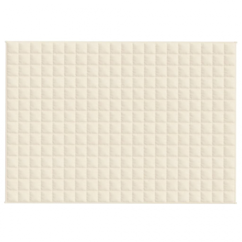 Gewichtsdecke Hellcreme 138x200 cm 10 kg Stoff
