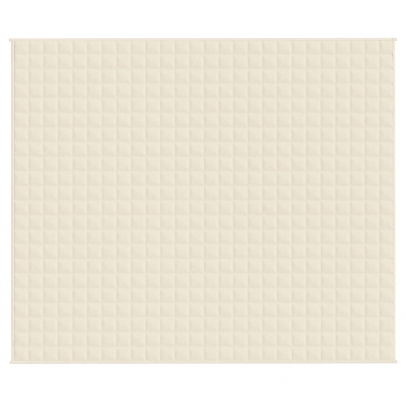 Gewichtsdecke Hellcreme 220x260 cm 11 kg Stoff