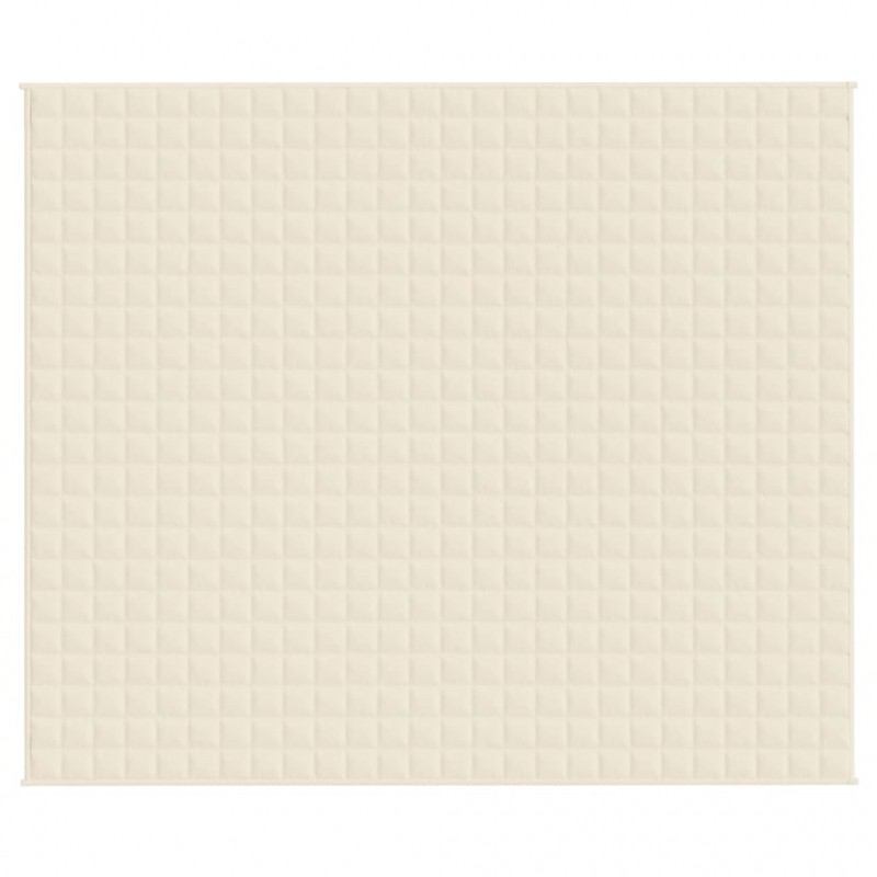 Gewichtsdecke Hellcreme 220x260 cm 15 kg Stoff