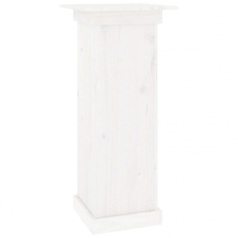 Blumenständer Weiß 40x40x90 cm Massivholz Kiefer